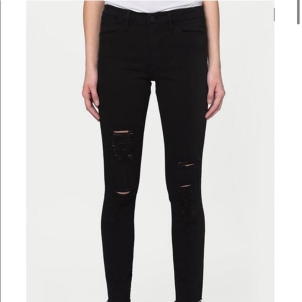 Frame Le high Skinny Noir Jefferson